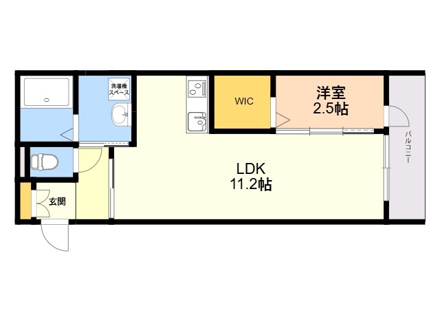 1LDK Apartment in Sawara-ku, Fukuoka, Fukuoka — photo 2 of 3