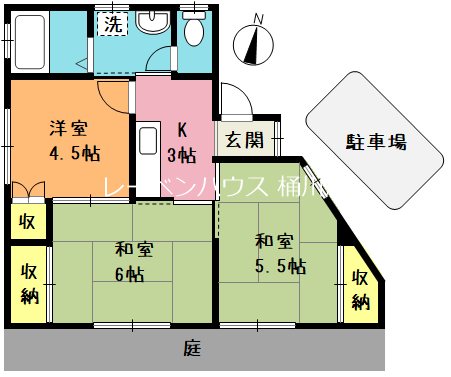 高柳様方貸家 A棟の間取り写真