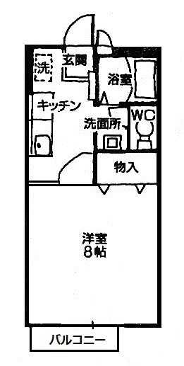 ジュネス千日Aの間取り