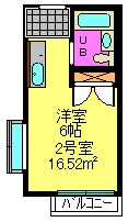 浦安市堀江のアパートの間取り