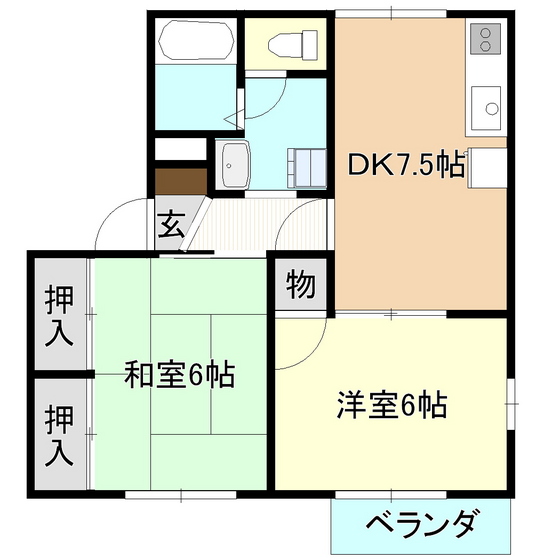 ハイツさくらいＢ棟の間取り