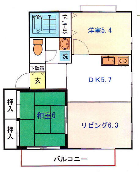 ドミール城山IIIの間取り