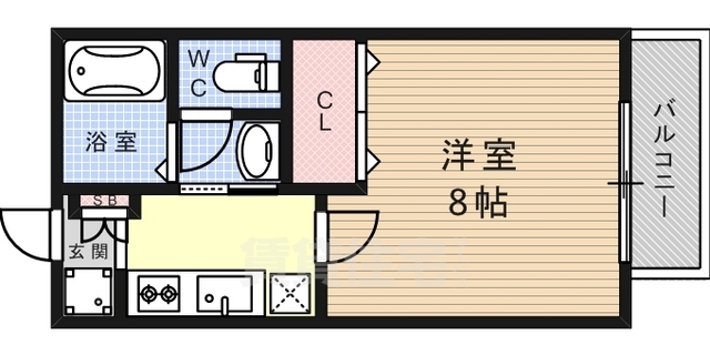 セゾン六甲の間取り