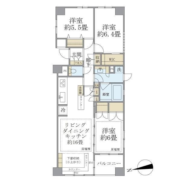 【練馬区平和台のマンションの間取り】