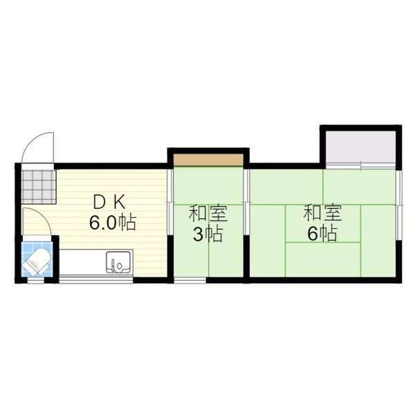 名古屋市西区那古野のアパートの間取り