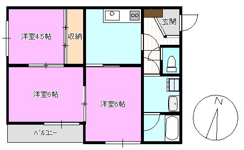 上田市蒼久保のアパートの間取り