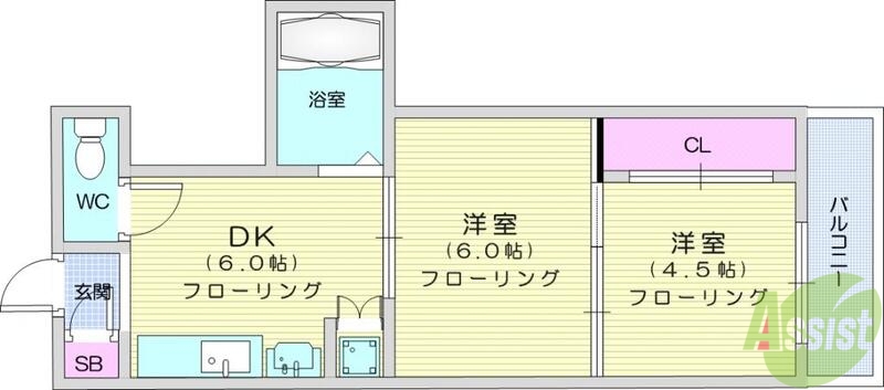 シャングリラ大和町の間取り