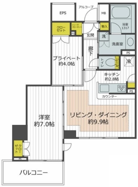 フォルム四谷外苑東の間取り