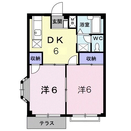 佐野市植下町のアパートの間取り