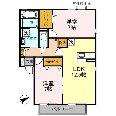 【エストコリーヌ　III番館の間取り】