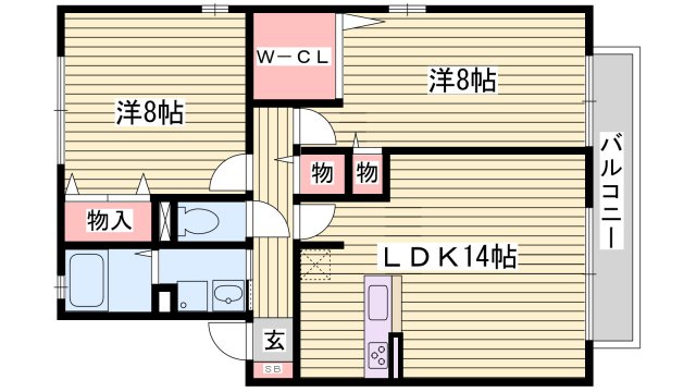 レジェンド今在家Ａの間取り