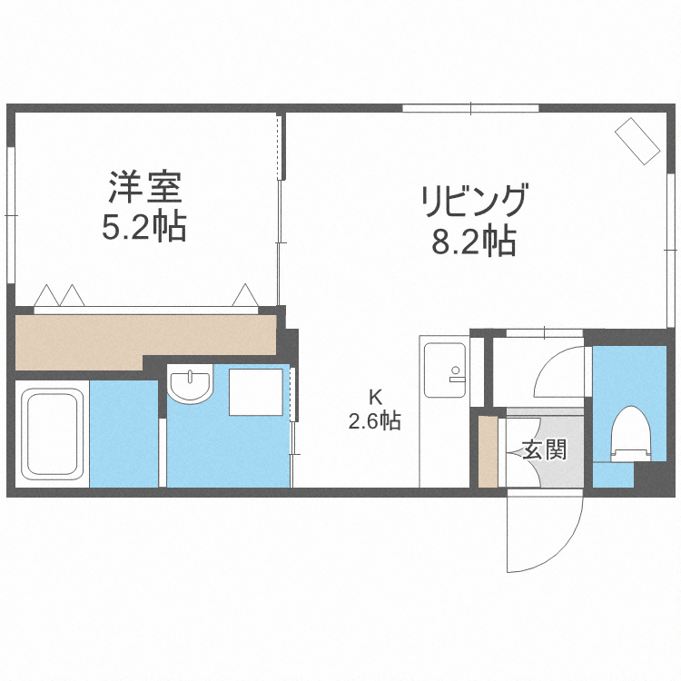 札幌市北区北三十一条西のマンションの間取り