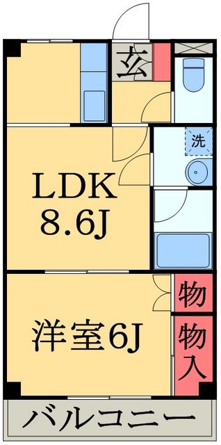 千葉市緑区鎌取町のマンションの間取り