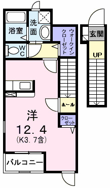 青梅市新町のアパートの間取り