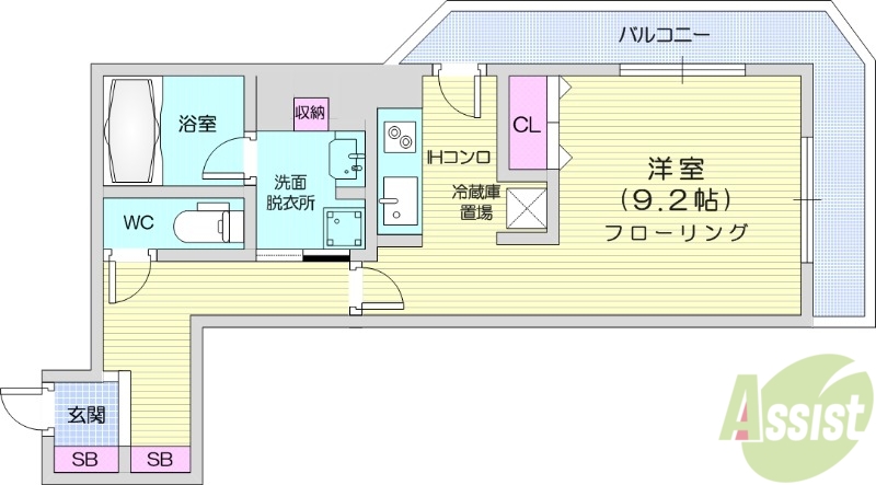 PRIMEURBAN札幌RIVERFRONTの間取り