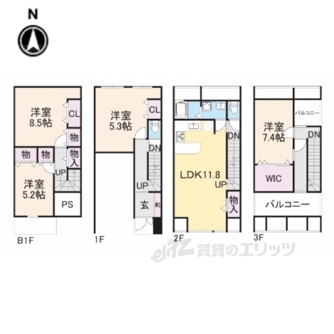 奈良市三条桧町のその他の間取り