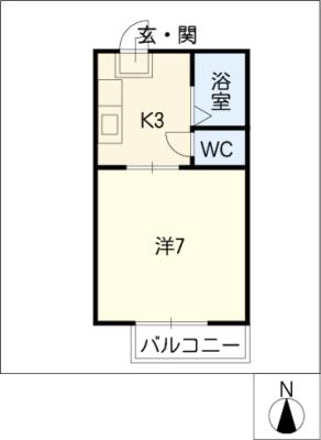 ビレッジＫ２の間取り