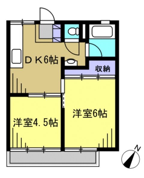 美山コーポの間取り