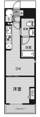 荒川区東日暮里のマンションの間取り