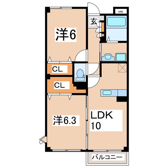 【須賀川市岩瀬森のマンションの間取り】