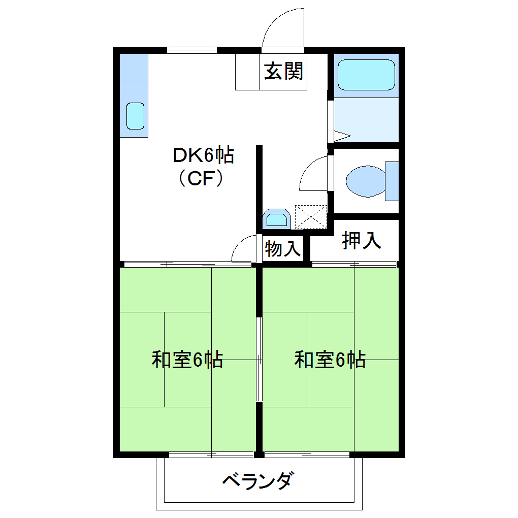 ウインドウッドＢ棟の間取り