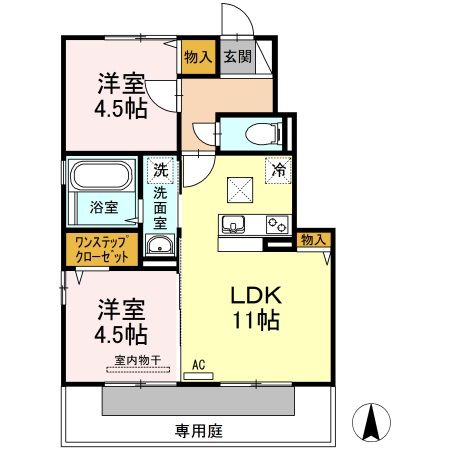 リーバス・E・イノセント　A棟の間取り