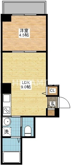 長崎市鍛冶屋町のマンションの間取り