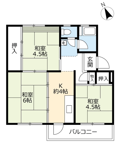 ＵＲ徳力の間取り