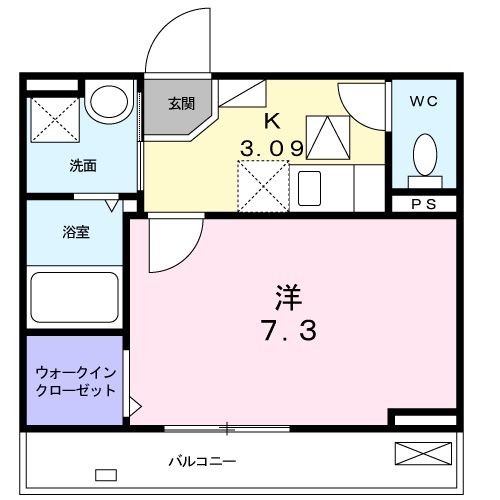 横須賀市長沢のアパートの間取り