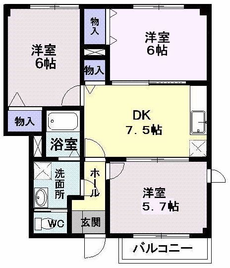 朝日ホームIの間取り