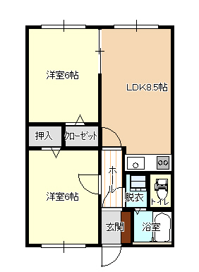 ダイヤモンドペンション　C棟の間取り