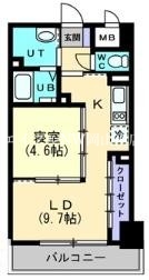 岡山市北区一宮のマンションの間取り