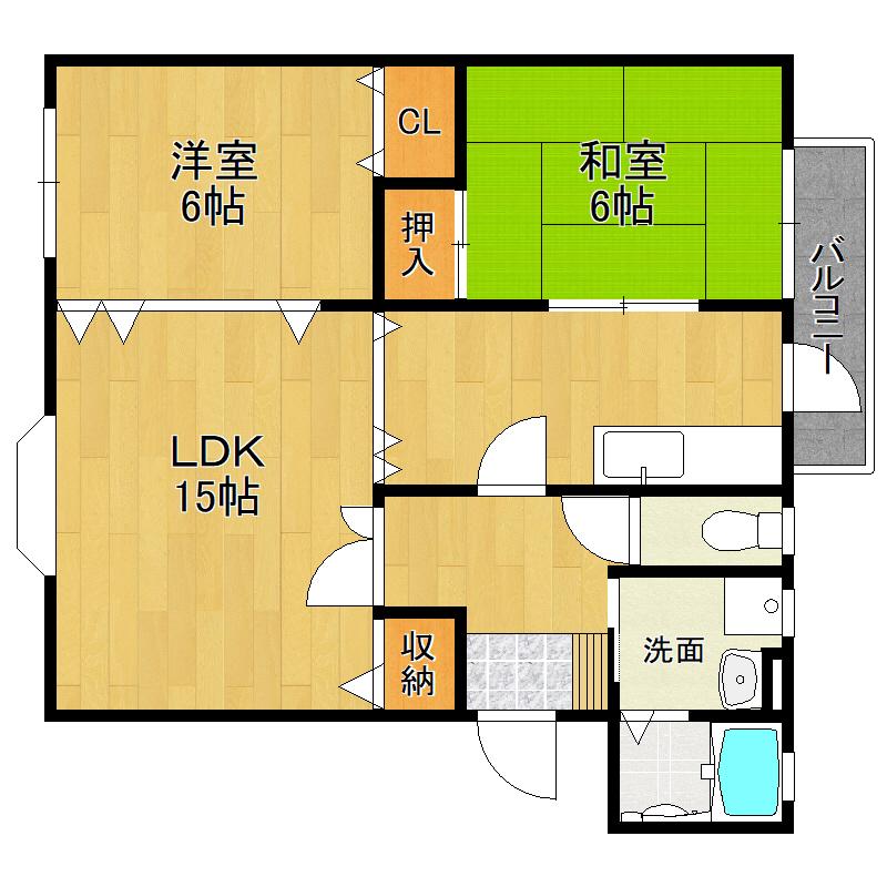 サンパティーク　北棟の間取り