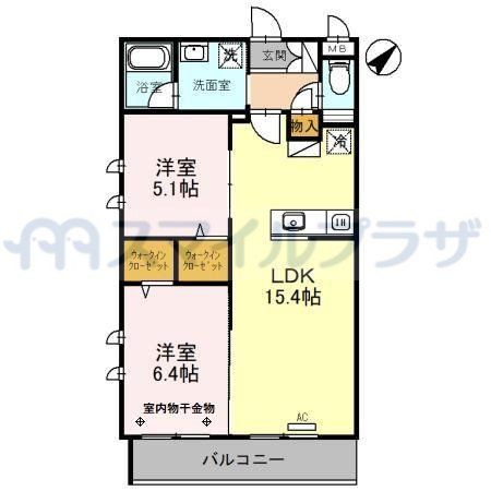 さいたま市緑区大字大門のマンションの間取り