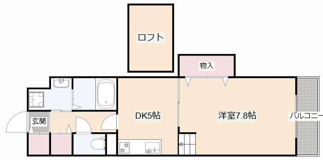 高槻市神内のマンションの間取り