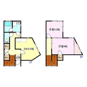 郡山市桑野のアパートの間取り