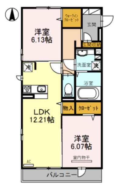 セントラル　ポーCの間取り