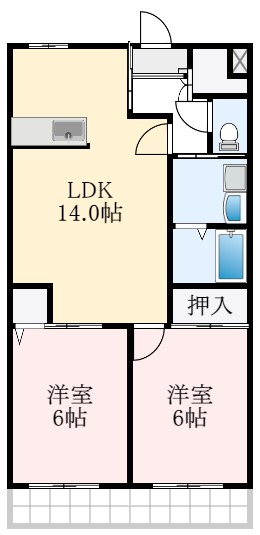 堺市中区深井沢町のマンションの間取り