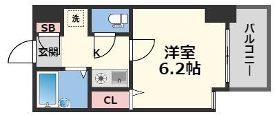 大阪市北区兎我野町のマンションの間取り