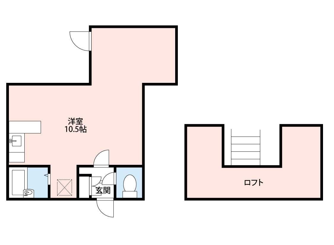 知立市内幸町のアパートの間取り