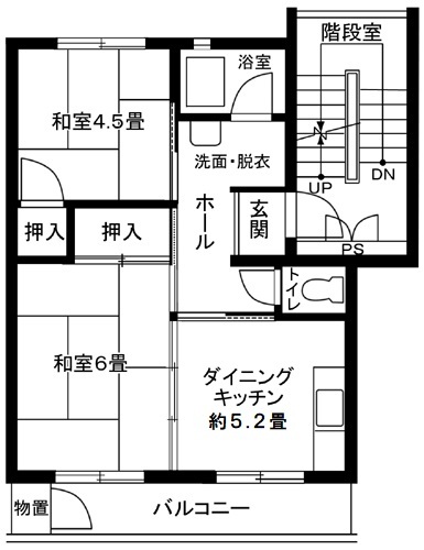 中津桜台1号棟の間取り