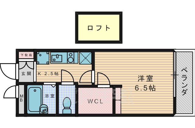 枚方市交北のマンションの間取り