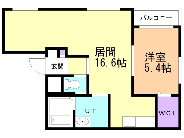 函館市日乃出町のマンションの間取り