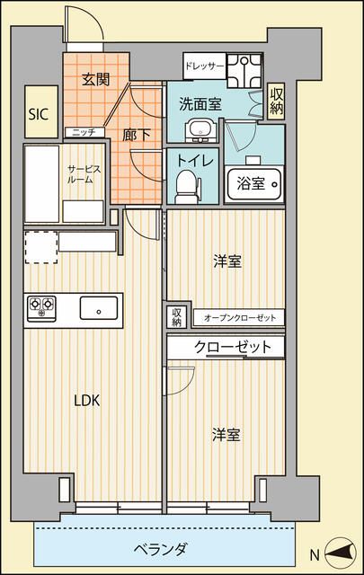 江東区東雲のマンションの間取り