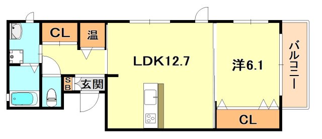 ベレオ中道通の間取り