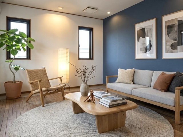 居室・リビング　リビングに家具を設置した場合のイメージです