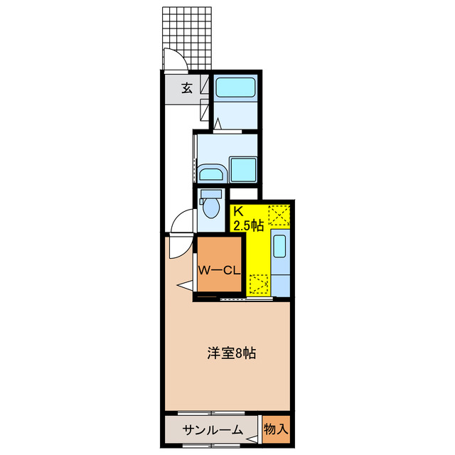 名鉄各務原線 手力駅 徒歩11分 2階建 築1年の間取り写真