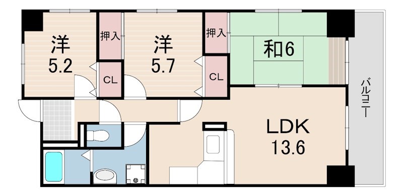 塚口コーストヒルズの間取り写真