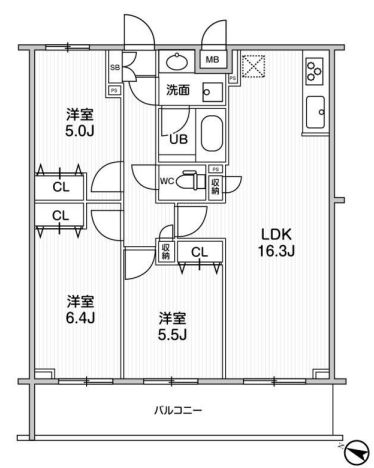 LIMERESIDENCE HIKIFUNEの間取り写真