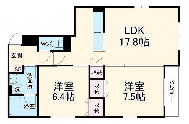kalan新町三条の間取り写真